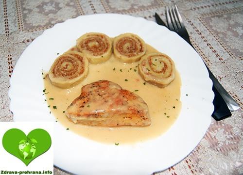 Puranji medaljoni s krompirjevimi štruklji